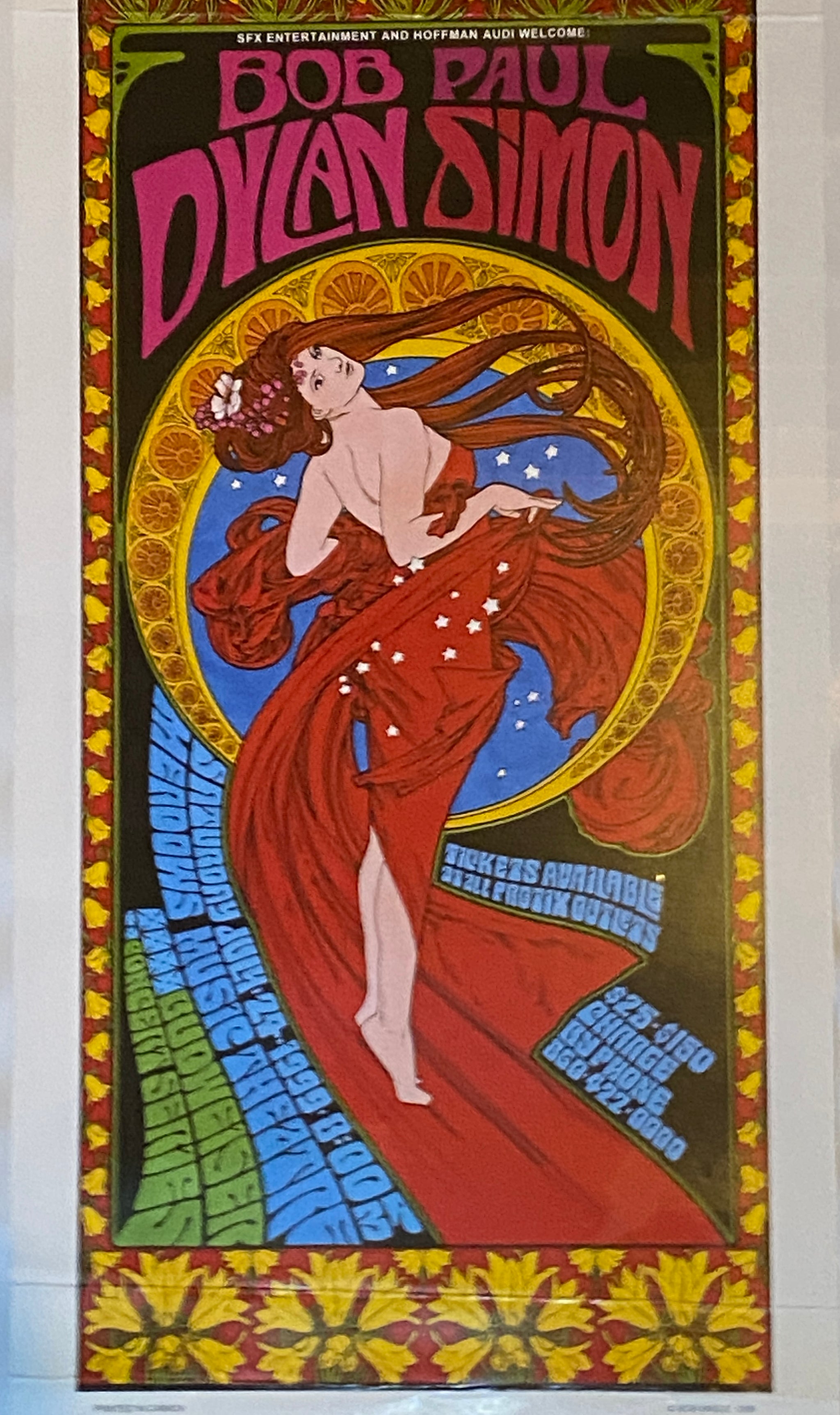 Bob Dylan Paul Simon 1999 Concert Poster MASSE – Turntable Treasures